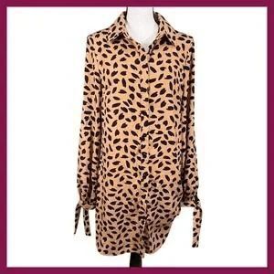 Missguided Animal Print Shirtdress‎ Size 4 with tags